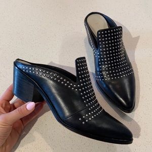 1 State Studded Black Mules